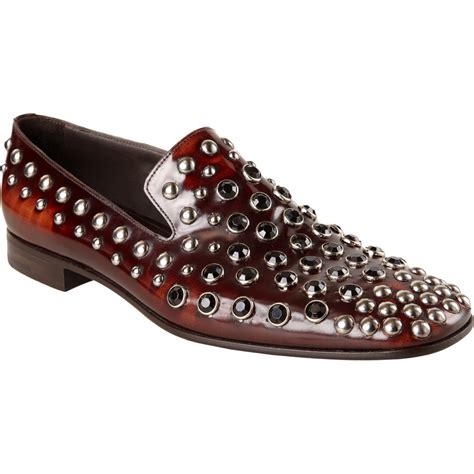 prada mens studded loafers|Prada men's loafers black.